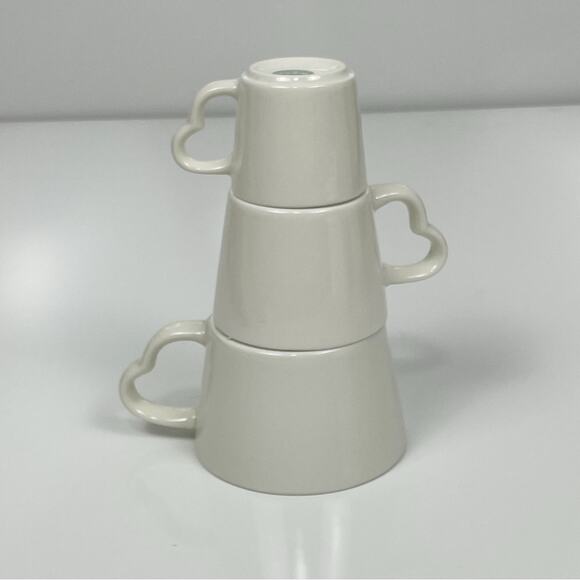 NEW 30 Watt Mountain Cups Stackable Set Tea Coffee Espresso 2 4 8 oz Ivory - Picture 2 of 8